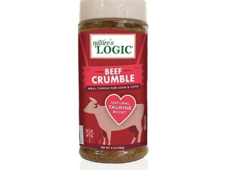 Natures Logic Dog Grain Free Beef Crumble Topper 8oz. on Sale