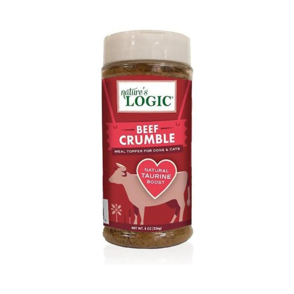 Natures Logic Dog Grain Free Beef Crumble Topper 8oz. on Sale