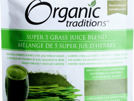 Organic Traditions Super 5 Grass Juice Blend 150g Discount