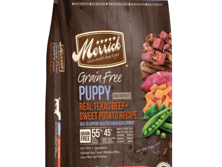 Merrick Grain Free Real Texas Beef + Sweet Potato Puppy Recipe on Sale