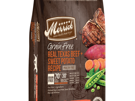 Merrick Grain Free Real Texas Beef + Sweet Potato Recipe - Dog Dry Food Sale