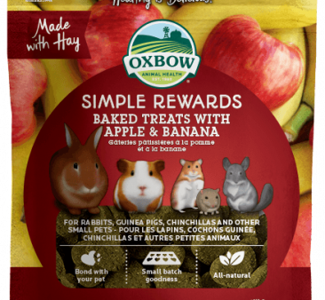 Oxbow Simple Rewards Baked Treats with Apple & Banana (3 oz) Online